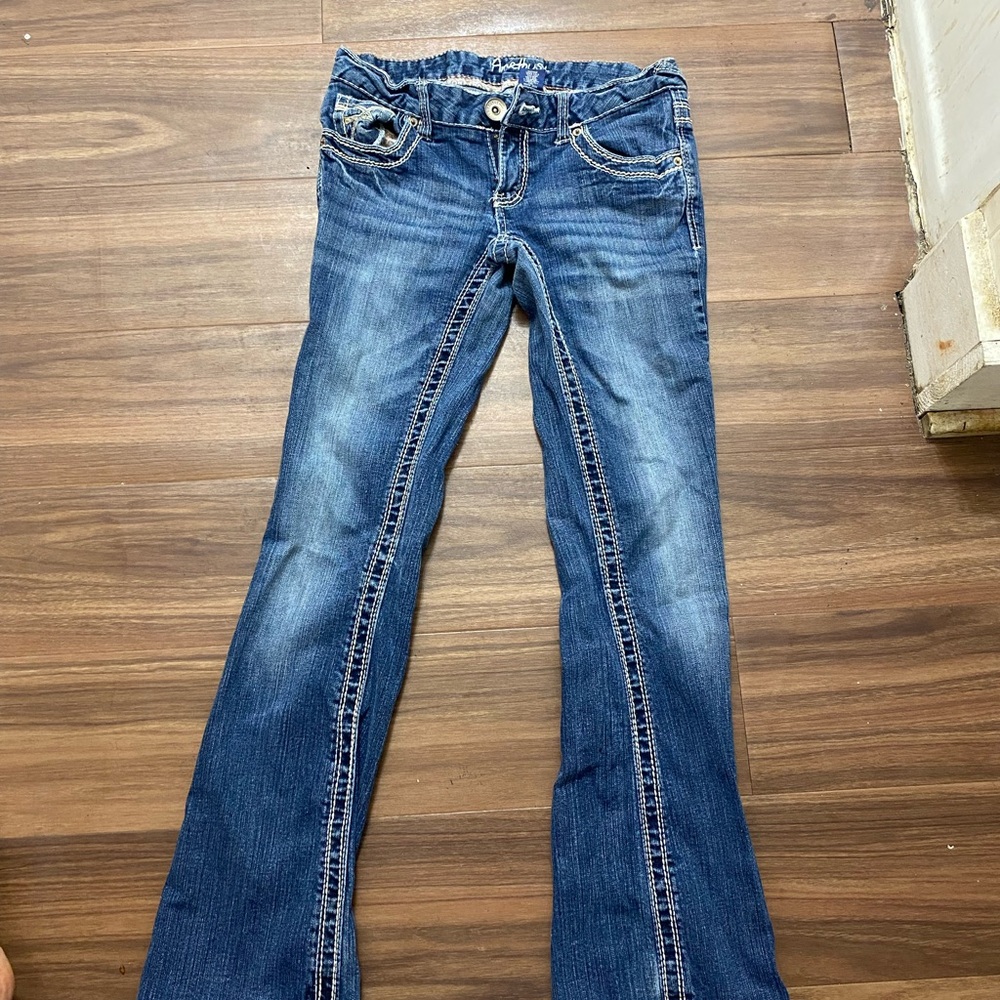 Amethyst Jeans Blue Flare Wide Leg Denim